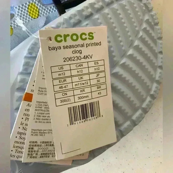 Crocs Baya Printed Clog Sandals Men's Size 12 Shoes NEW - Picture 10 of 10